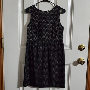 Ann Taylor LOFT Black & Tan Sleeveless Dress